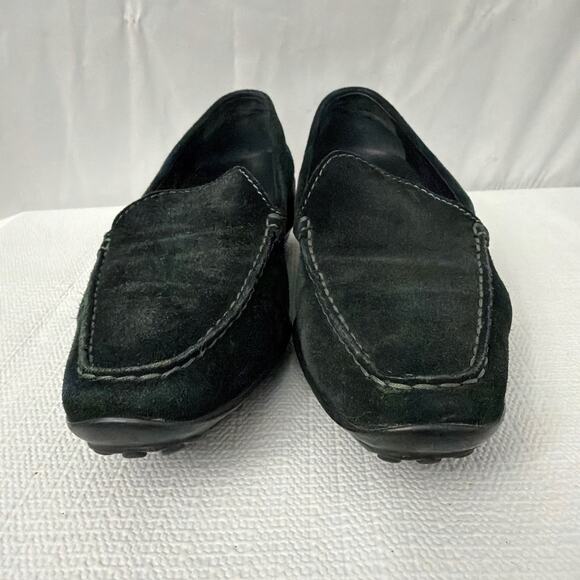 Tods Loafers Mens Size 9 US Black Suede Driving Moc Slip On Shoes Made in Italy - Picture 2 of 9